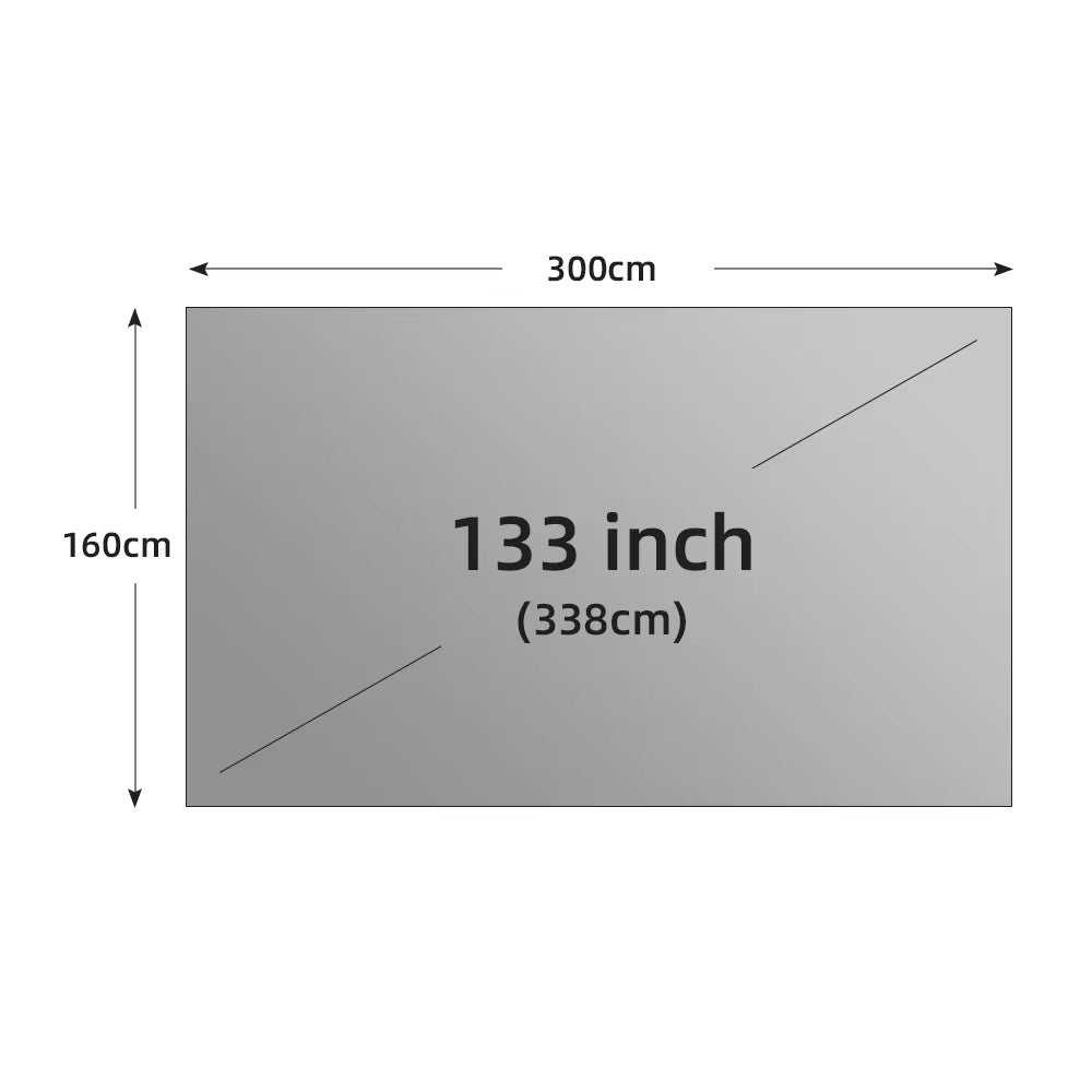 Projector Screen Simple 16:9 Anti-Light Curtain 30 72 84 92 100 106 120 130 133 Inches Home Outdoor Office Portable 3D HD