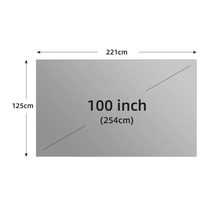 Projector Screen Simple 16:9 Anti-Light Curtain 30 72 84 92 100 106 120 130 133 Inches Home Outdoor Office Portable 3D HD