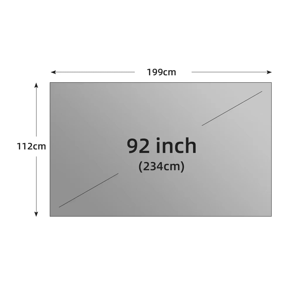 Projector Screen Simple 16:9 Anti-Light Curtain 30 72 84 92 100 106 120 130 133 Inches Home Outdoor Office Portable 3D HD